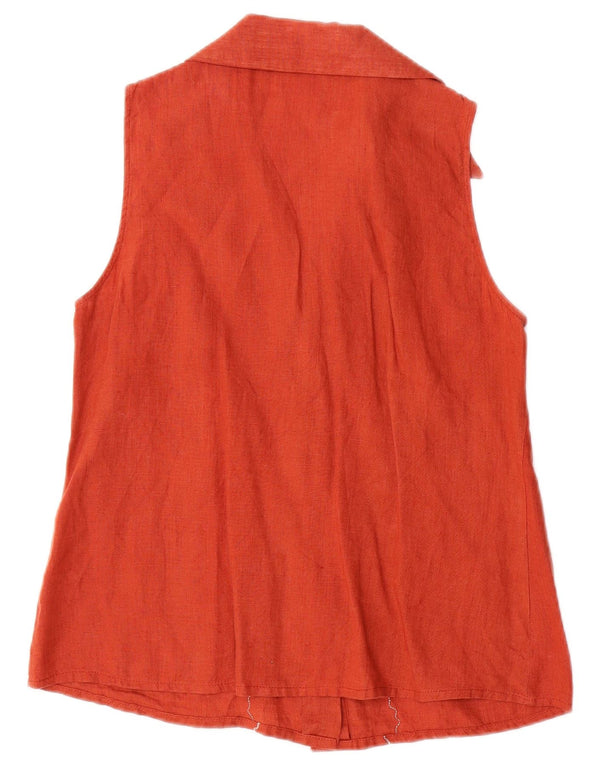 Bluză cămașă fără mâneci pentru femei Giulia Galanti UK 14 Medium Orange Floral