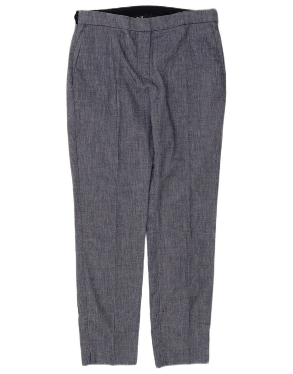 Pantaloni chino slim pentru femei Zara Mediu L28 L27 Albastru Colorblock