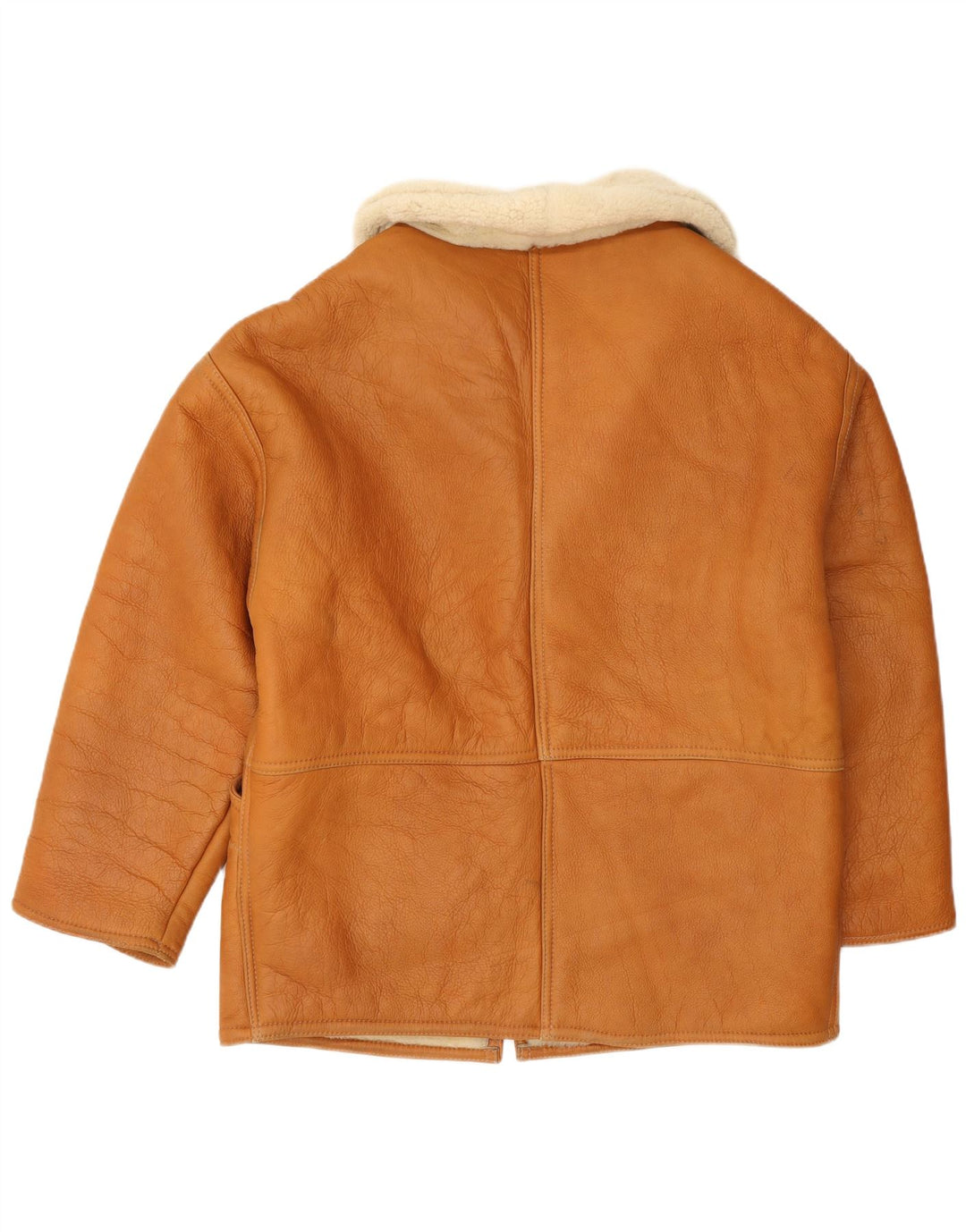 Jachetă vintage pentru femei din shearling UK 18 XL maro din shearling