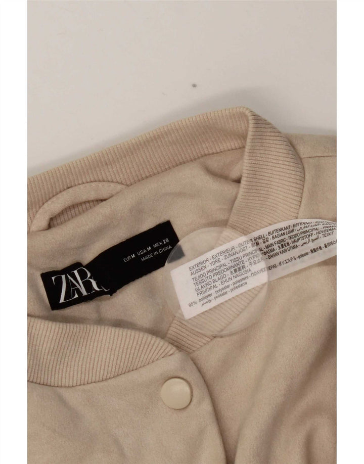 Bomber supradimensionat pentru femei Zara UK 14 Medium Bej Poliester