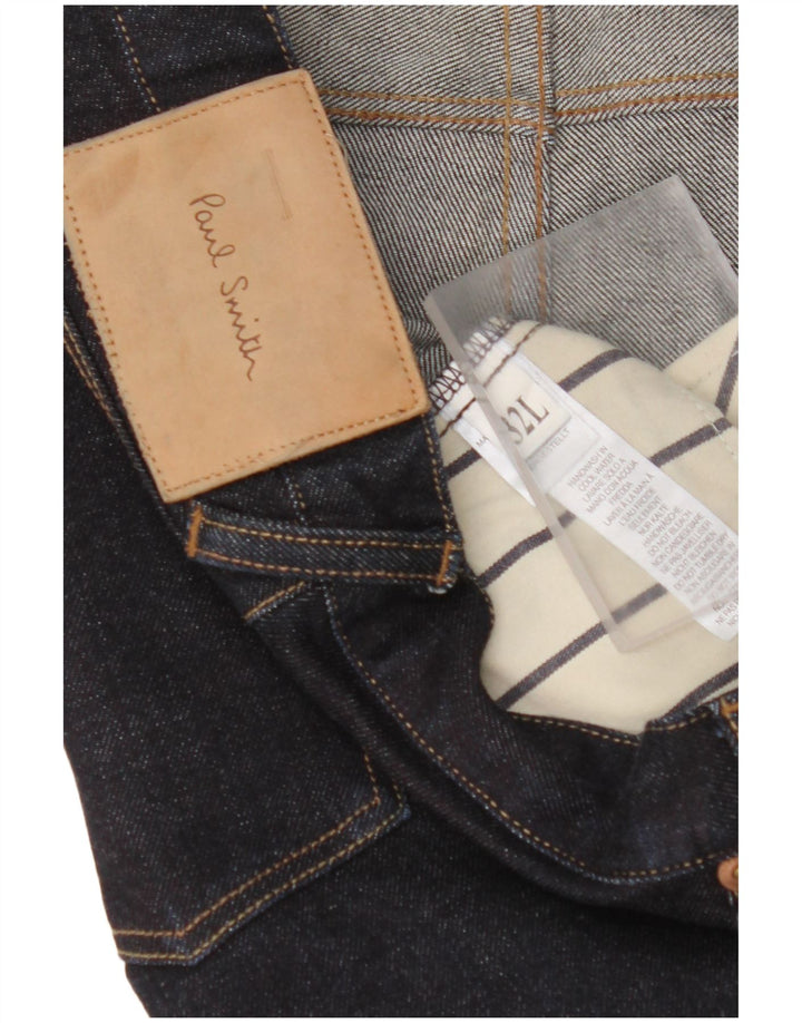 Blugi drepti pentru bărbați PAUL SMITH L32 L25 Bumbac bleumarin