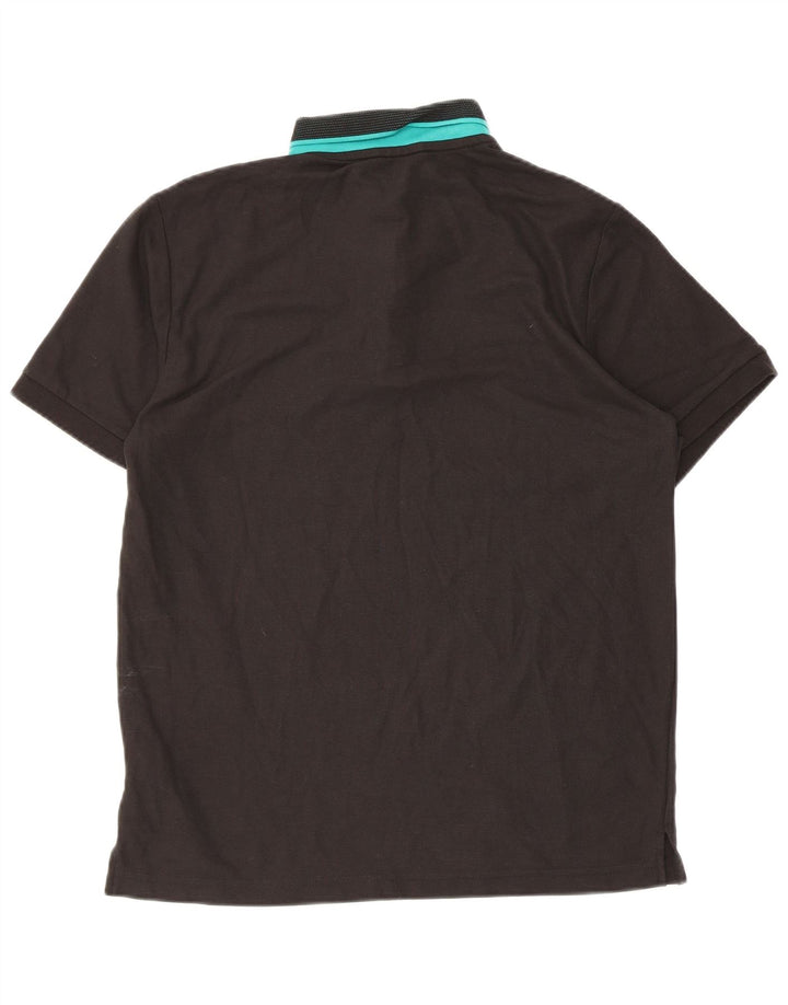 Tricou polo Puma pentru bărbați, bumbac color bloc mediu, negru
