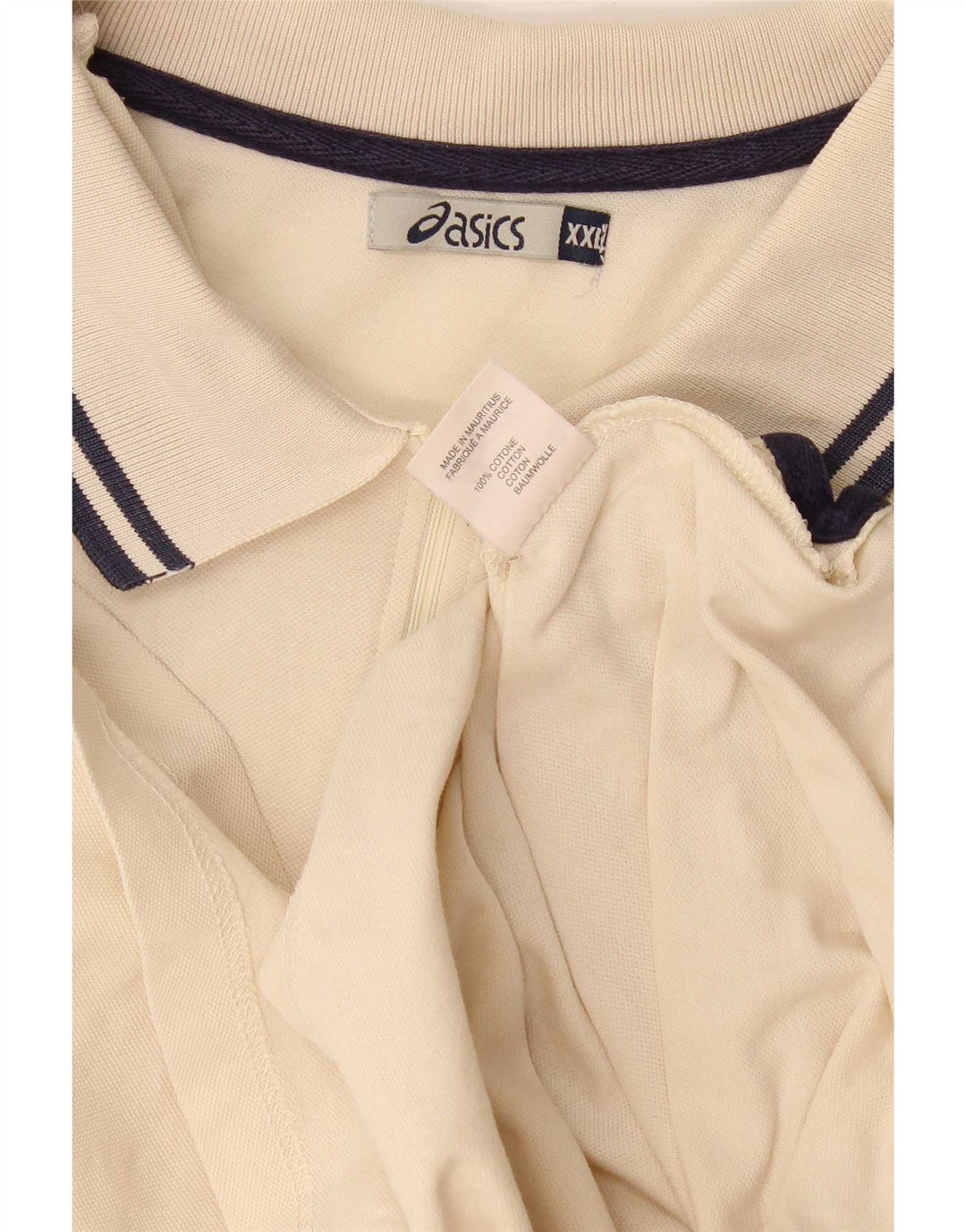 Tricou polo Asics pentru bărbați, bumbac bej 2XL