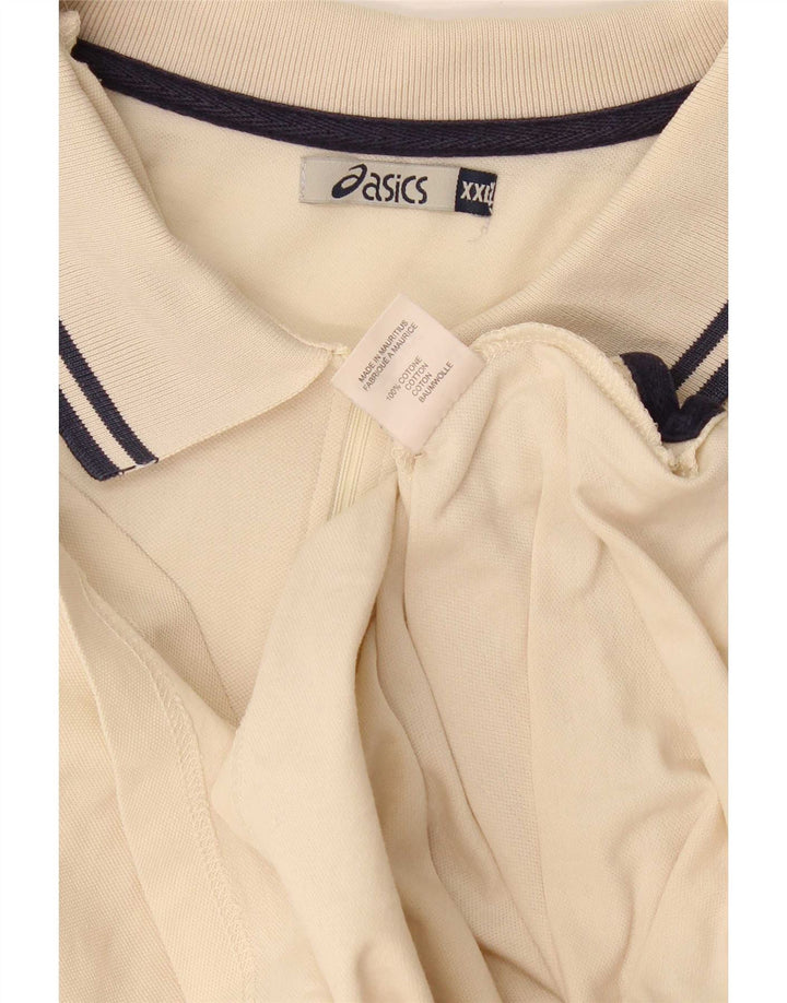 Tricou polo Asics pentru bărbați, bumbac bej 2XL