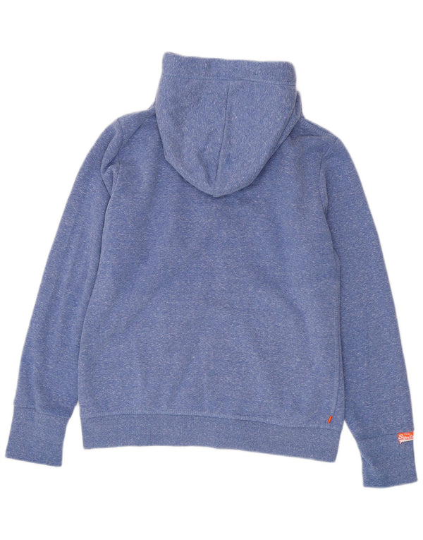 Pulover Superdry pentru femei, cu fermoar, UK 18 XL, poliester cu pături albastre