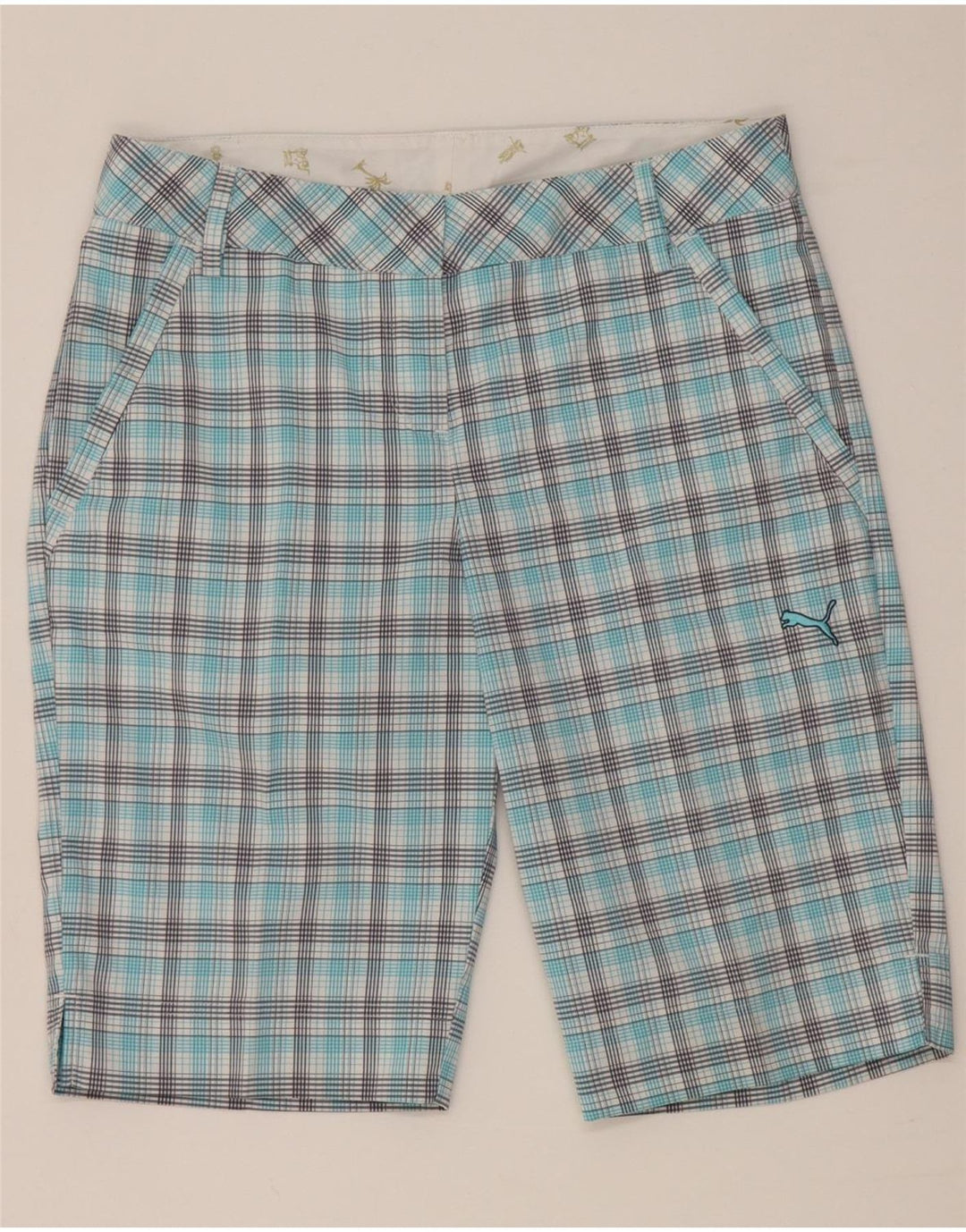Pantaloni scurti chino pentru bărbați Puma UK 8 Small W28 Blue Check