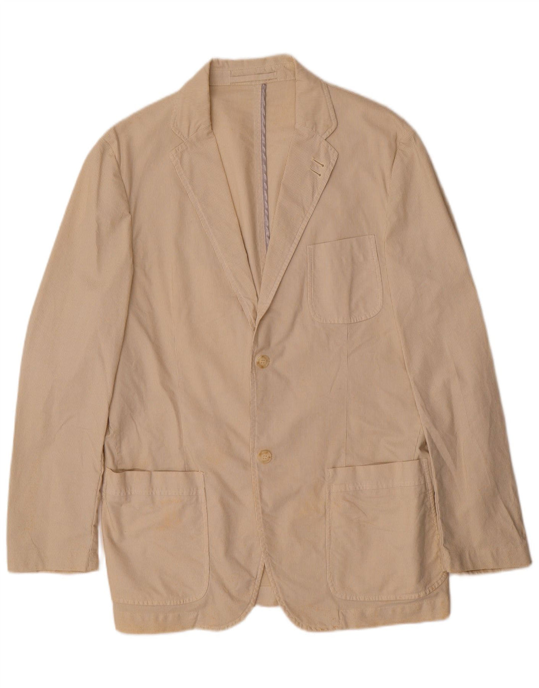 Jachetă pentru bărbați Trussardi Jeans pentru bărbați, cu 2 nasturi, UK 38 Medium Beige Pinstripe