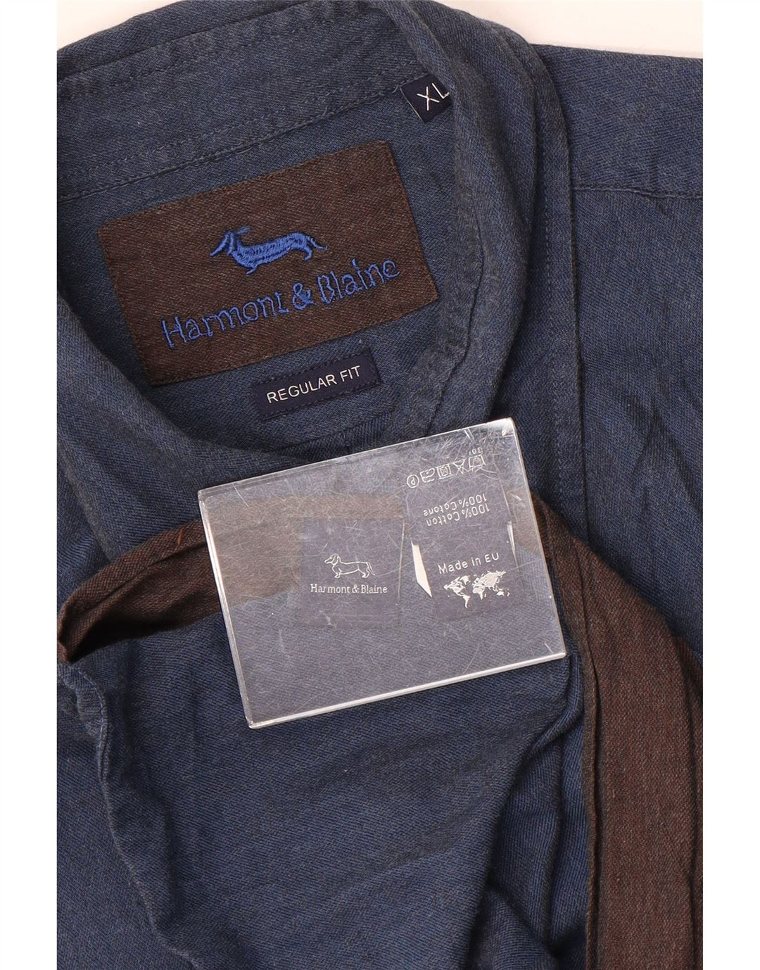 Cămașă Harmont & Blaine pentru bărbați, XL, albastru, bumbac