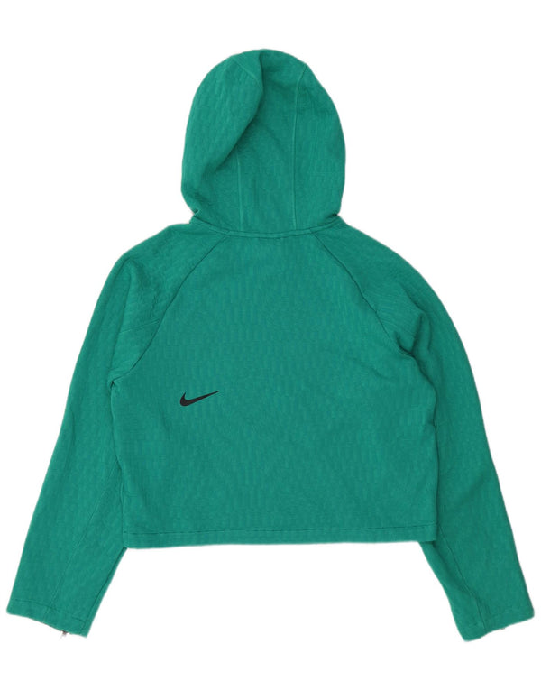 Pulover NIKE Crop Oversized Hoodie pentru femei UK 10 Poliester verde mic