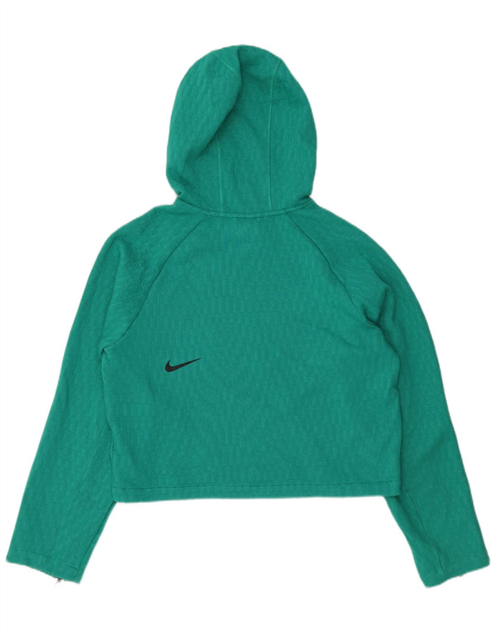 Pulover NIKE Crop Oversized Hoodie pentru femei UK 10 Poliester verde mic