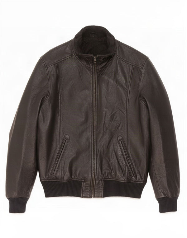 Jachetă de piele vintage pentru bărbați UK 38 Medium Black