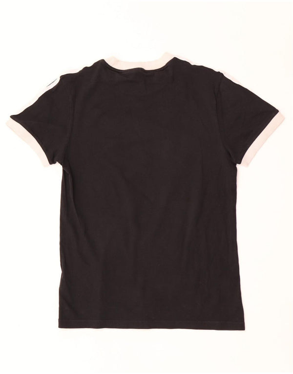 Tricou supradimensionat pentru femei Adidas UK 4 XS bumbac negru color bloc