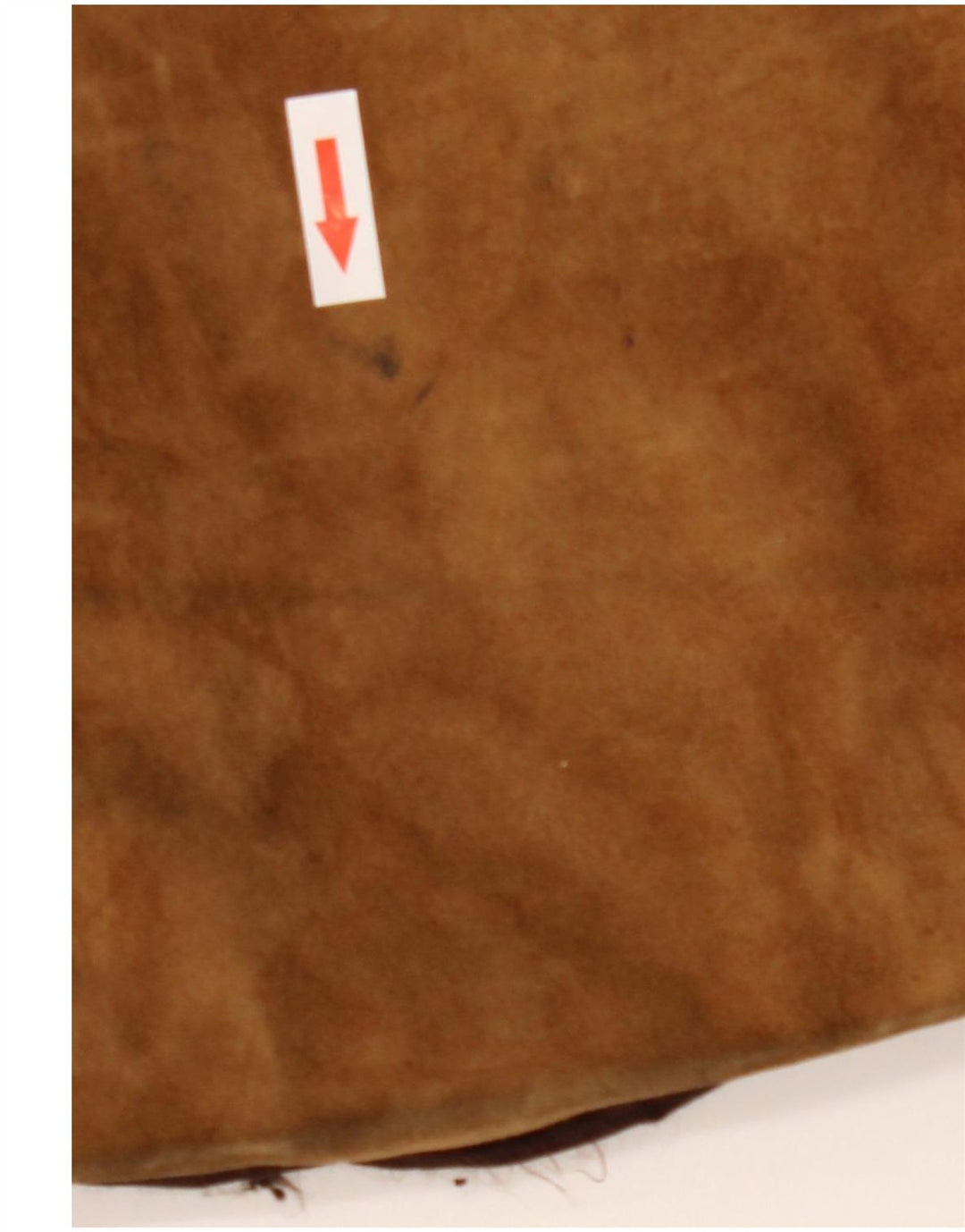 Jachetă vintage pentru femei de piele intoarsa UK 12 maro mediu colorblock