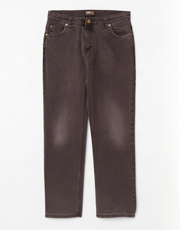Blugi Lee Brooklyn Straight pentru bărbați W33 L31, bumbac negru