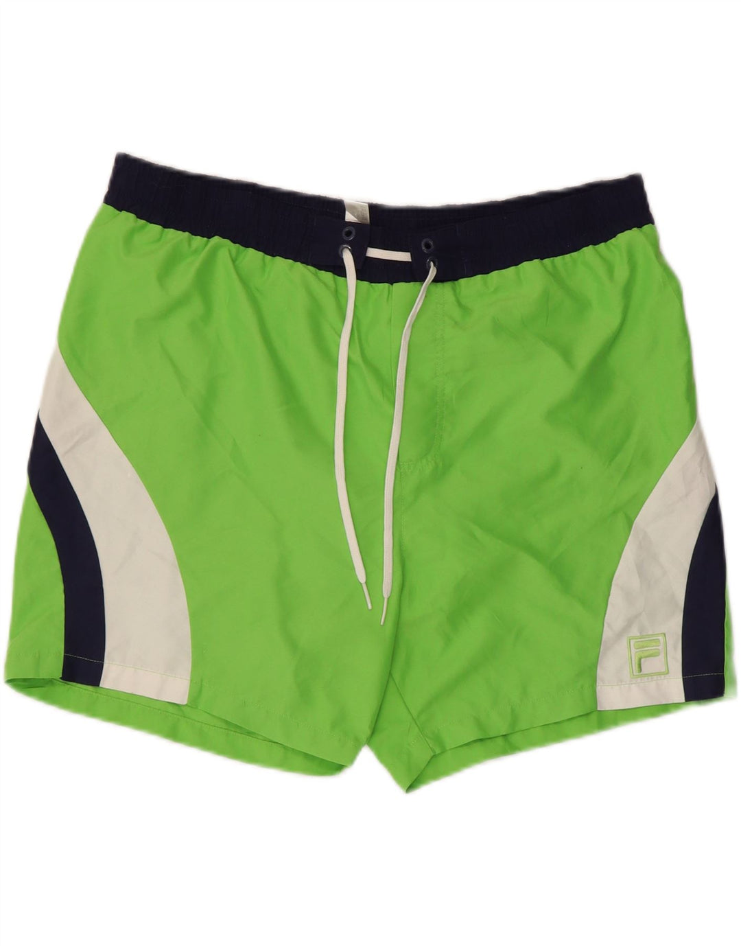 Pantaloni scurți de înot Fila pentru bărbați, verde mediu, poliester color bloc