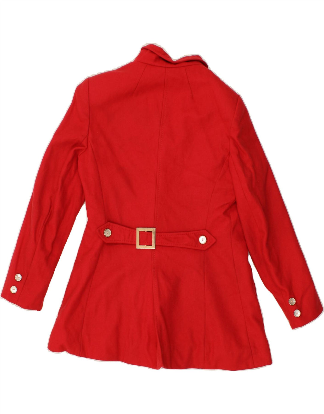 VINTAGE Womens Double Breasted Coat IT 42 Medium Red Vintage Vintage and Second-Hand Vintage from Messina Hembry 