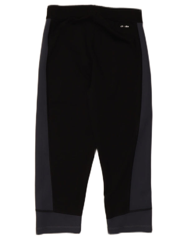 Leggings Capri Adidas pentru femei Marea Britanie 8/10 Poliester color bloc negru mic
