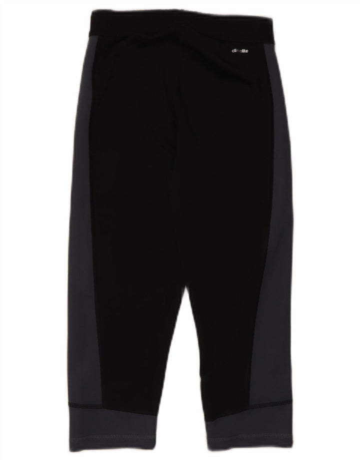 Leggings Capri Adidas pentru femei Marea Britanie 8/10 Poliester color bloc negru mic