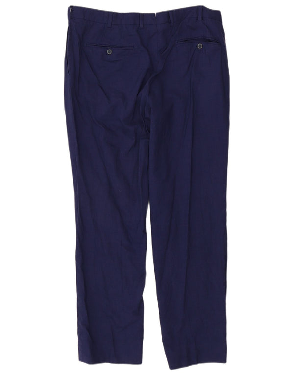 Pantaloni drepți Massimo Dutti pentru bărbați L34 L29 bleumarin