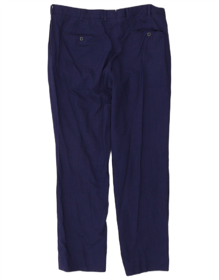 Pantaloni drepți Massimo Dutti pentru bărbați L34 L29 bleumarin