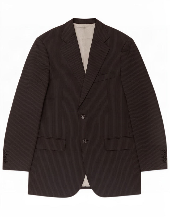 Jachetă pentru bărbați Marks & Spencer, cu 2 nasturi, UK 38 Medium Black Pinstripe