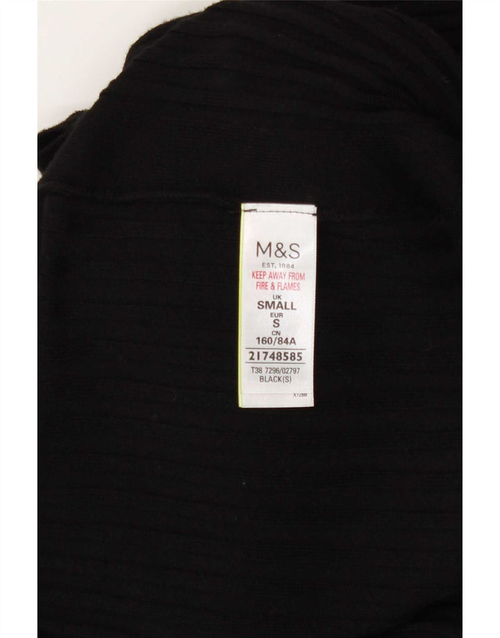 Pulover cardigan deschis pentru femei Marks & Spencer UK 10 Mic Negru