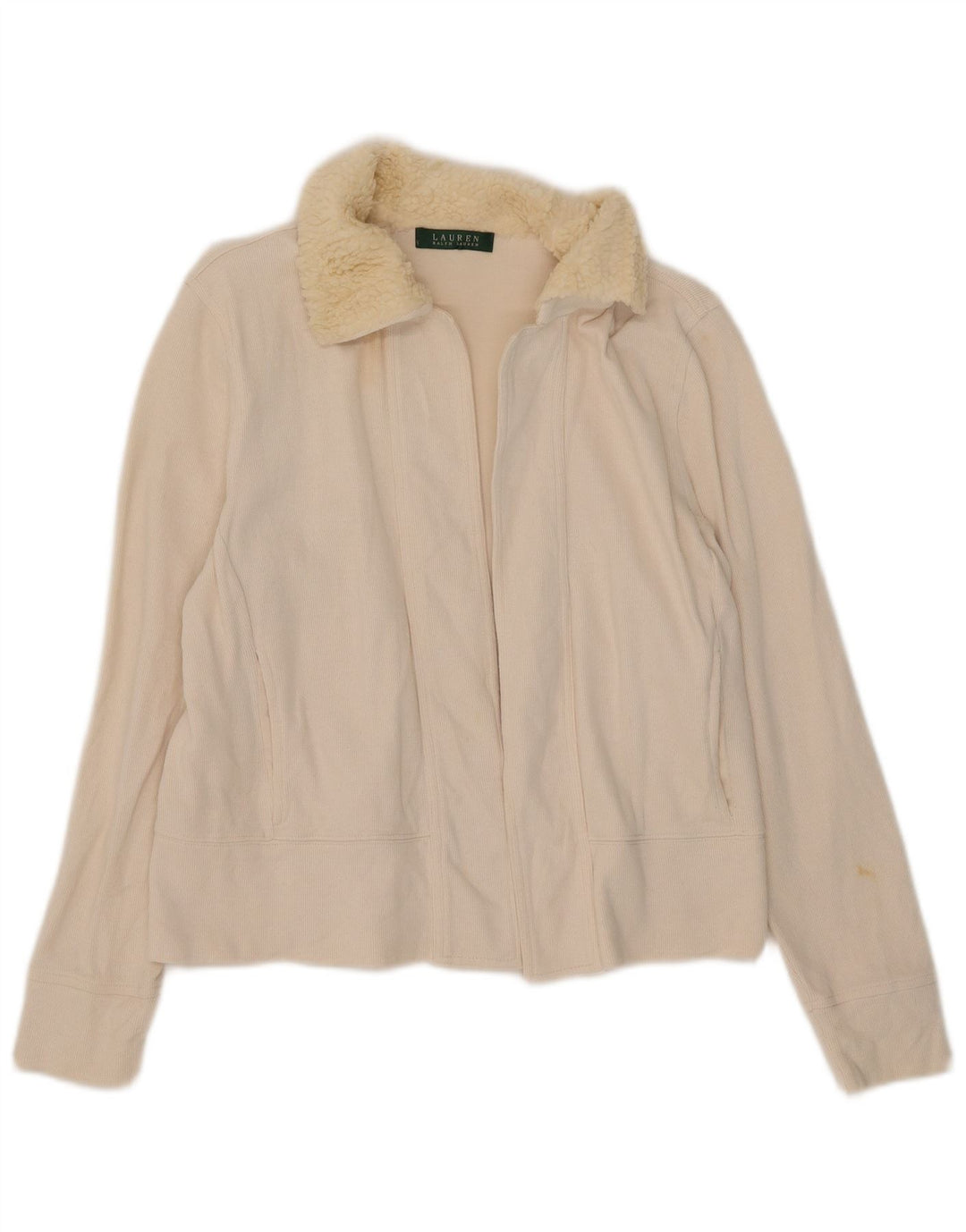 Pulover cardigan deschis pentru femei Ralph Lauren UK 14 Bej mediu