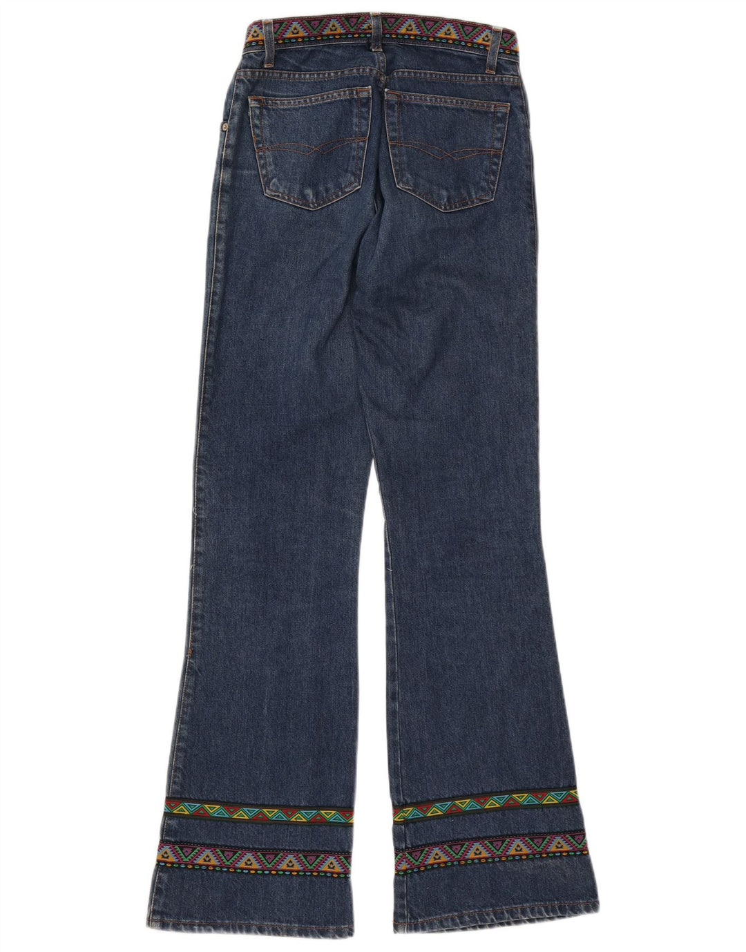 ESISTO Blugi Bootcut pentru Damă IT 44 Medium L30 L34 Bumbac Geometric Albastru