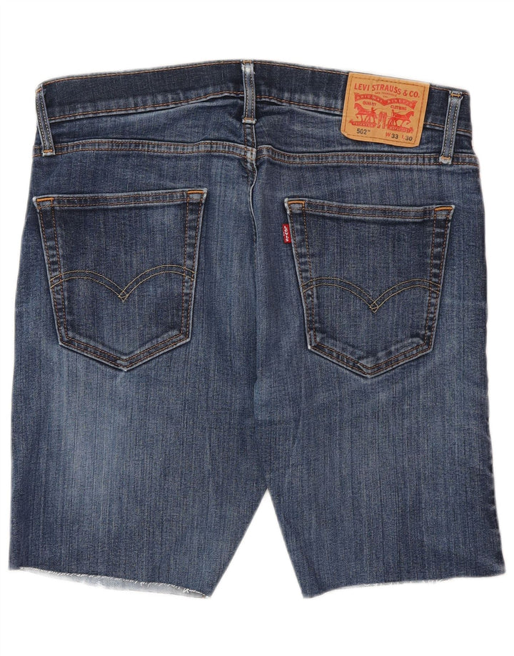 Pantaloni scurți din blugi pentru bărbați LEVI'S 502 W33, bumbac albastru mediu