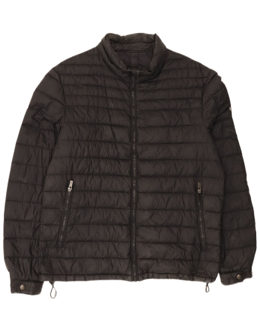Jachetă căptușită pentru bărbați Massimo Dutti UK 40, mare, negru, nailon