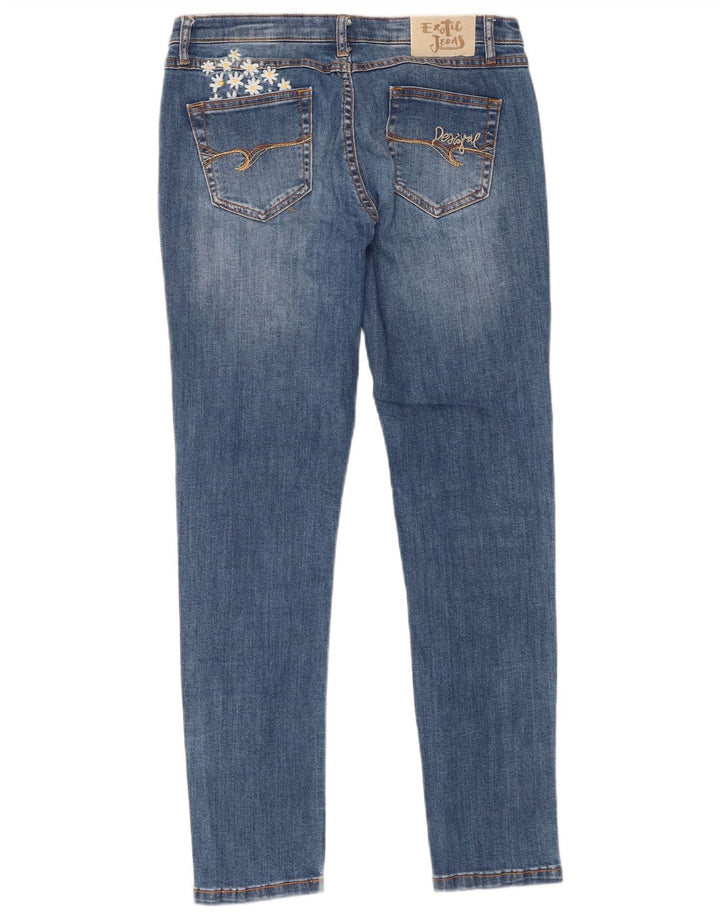 Blugi slim pentru femei Desigual W30 L28 Blue Floral