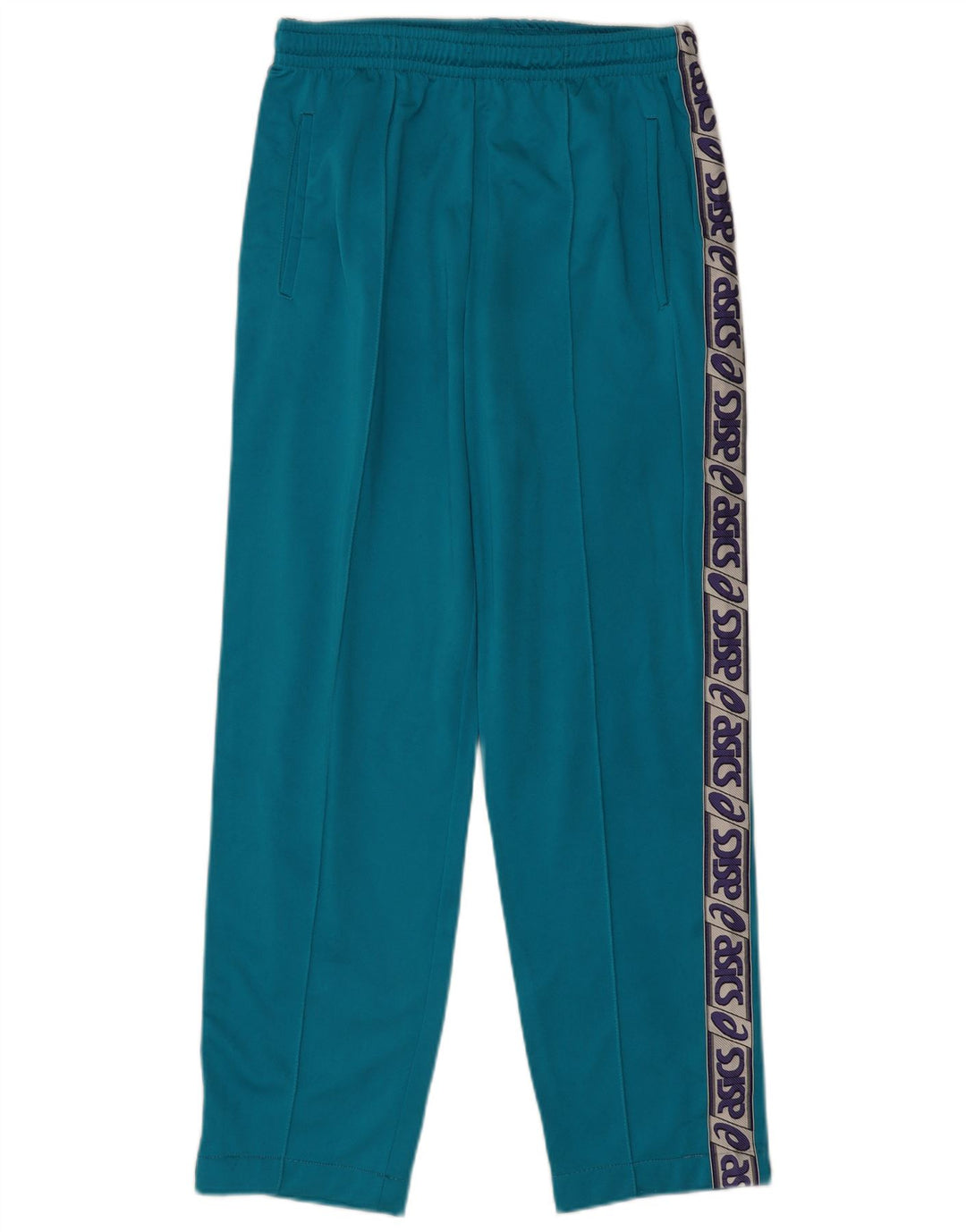 Pantaloni de trening grafic Asics pentru bărbați, albastru mediu, bloc de culoare