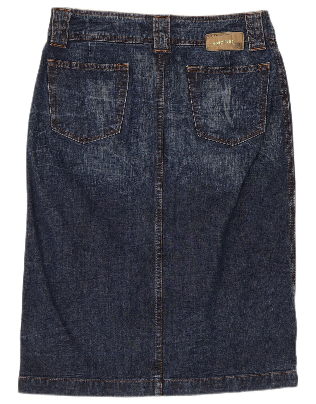 Fusta Denim Dkny W28 Bumbac Albastru Mediu