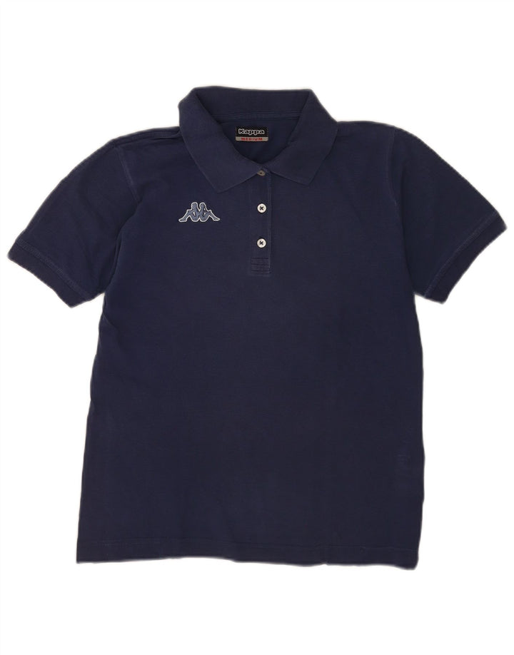 Cămașă polo Kappa pentru femei UK 12 Medium Bluemarin Bumbac