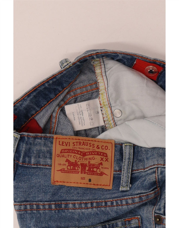 Blugi drepti pentru baieti Levi's 7-8 ani L24 L23 Bumbac Albastru