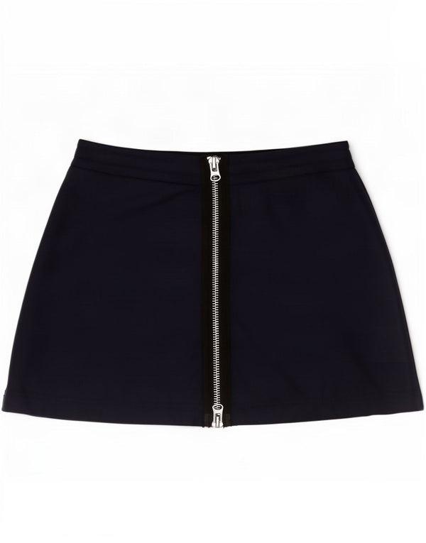 Fustă mini pentru femei Zara Medium W28 Bleumarin Poliamidă