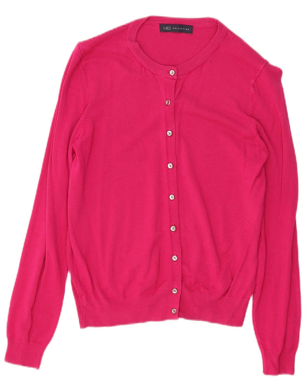 Pulover cardigan pentru femei Marks & Spencer UK 12 Medium Pink Viscose