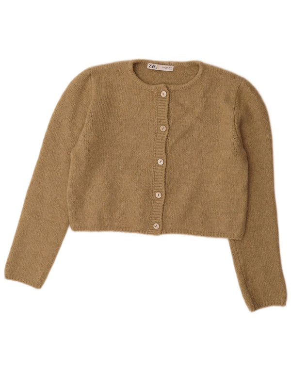 Pulover cardigan pentru femei Zara UK 10 Mic Kaki Acrilic