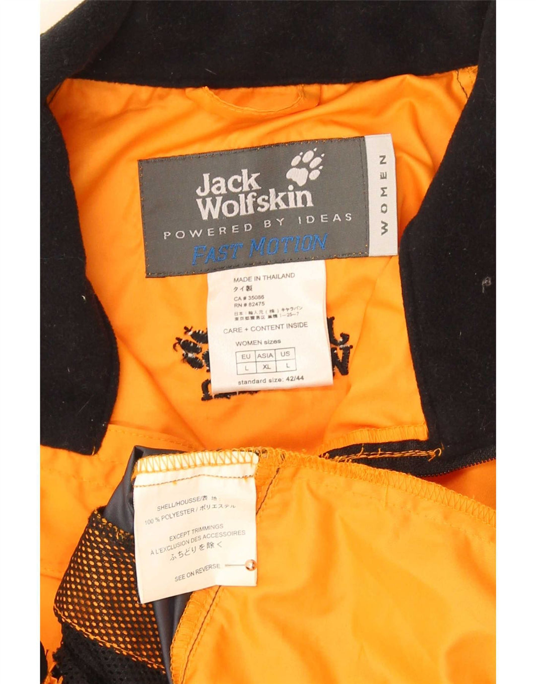 Jack Wolfskin Gilet pentru bărbați UK 40, mare, portocaliu, poliester