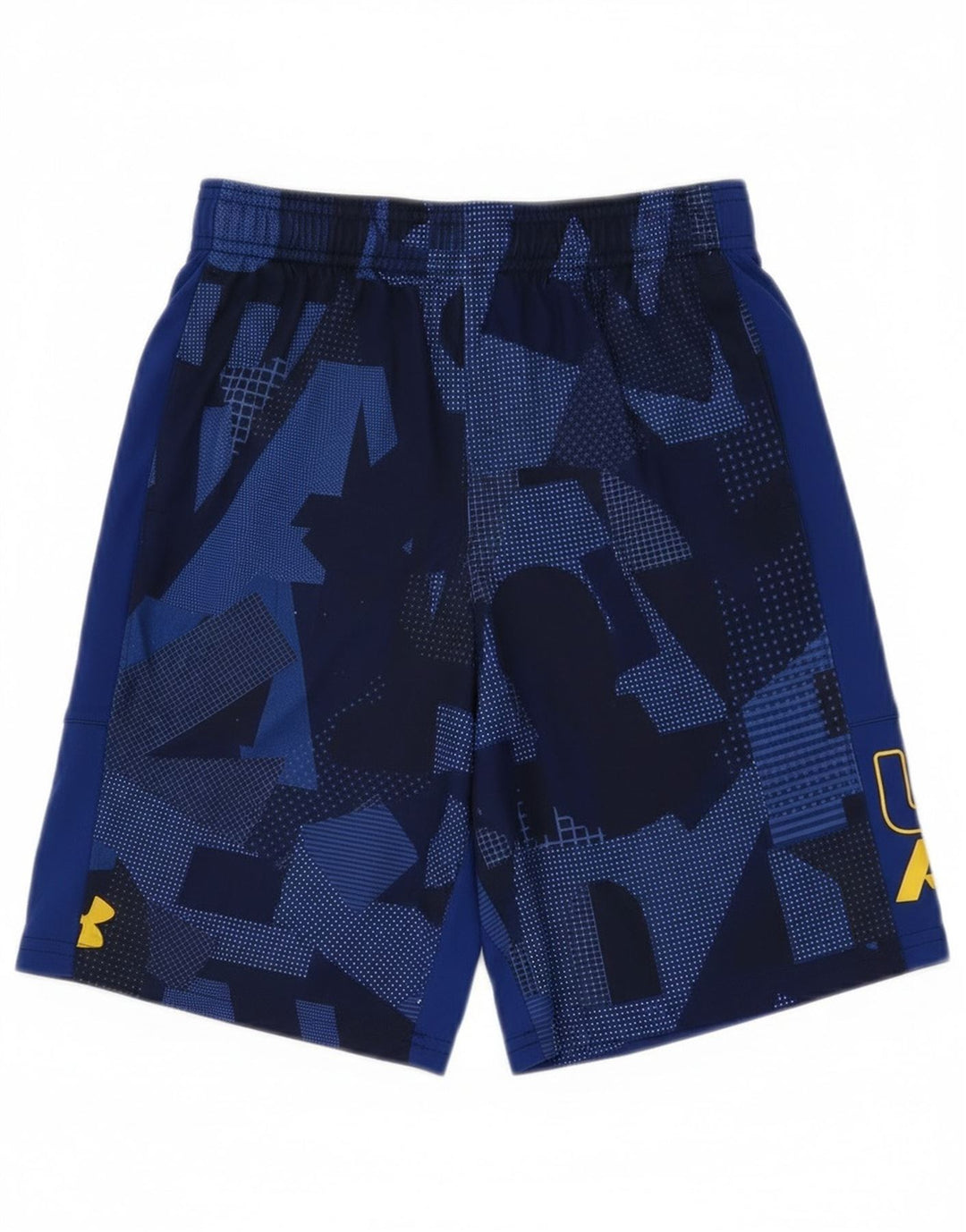 Pantaloni scurți sport grafic Under Armour pentru băieți 9-10 ani, mediu albastru, geometric