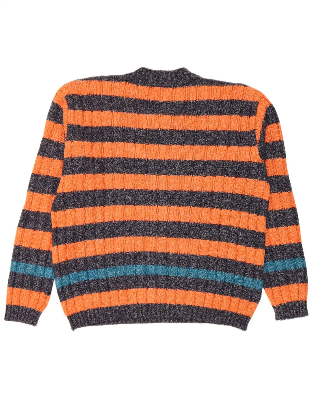 Pulover cu decolteu în V Levi's pentru bărbați din lână de alpaca cu dungi portocalii