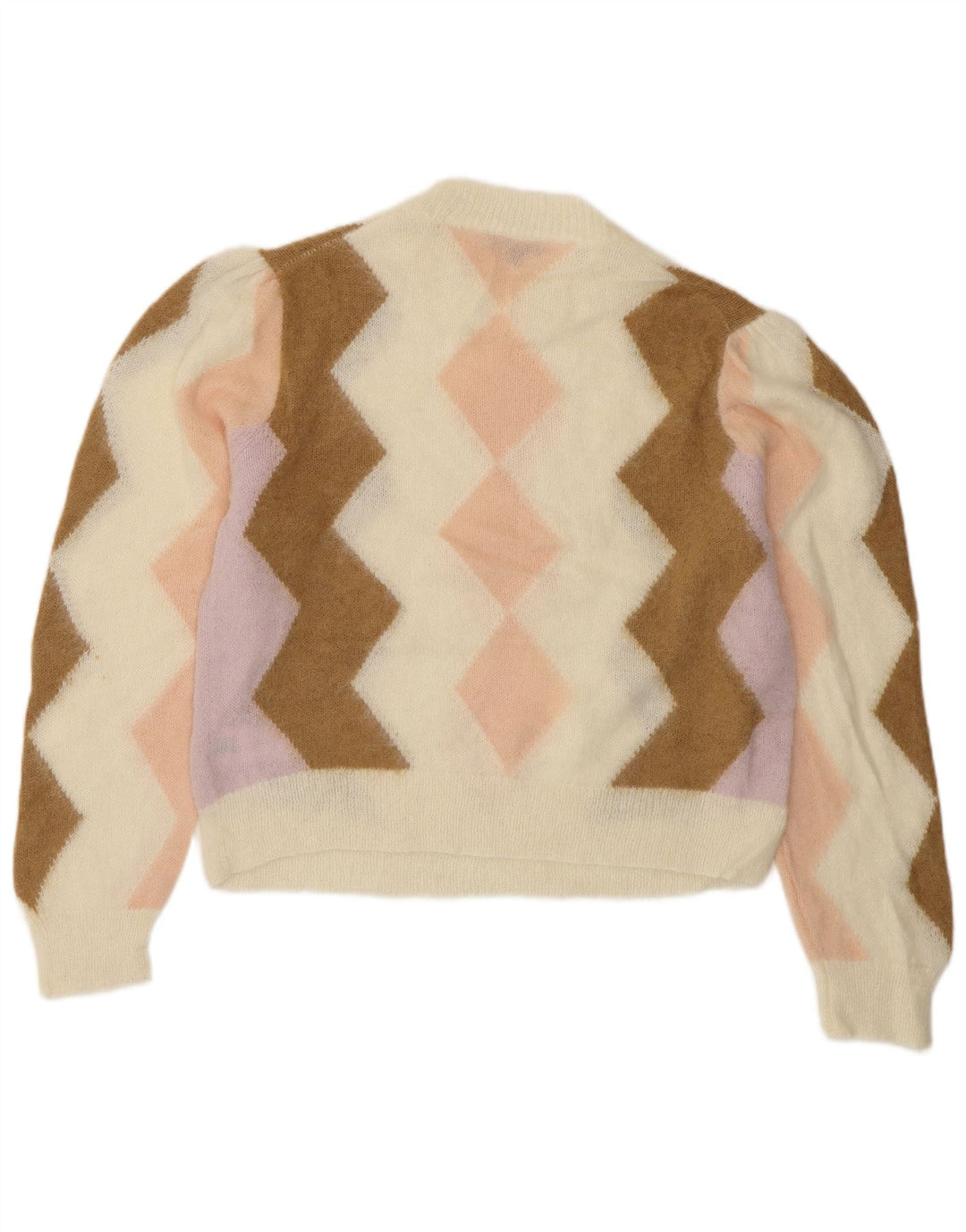 J. CREW Pulover Crop Crew Deck pentru femei UK 10 Small Off White