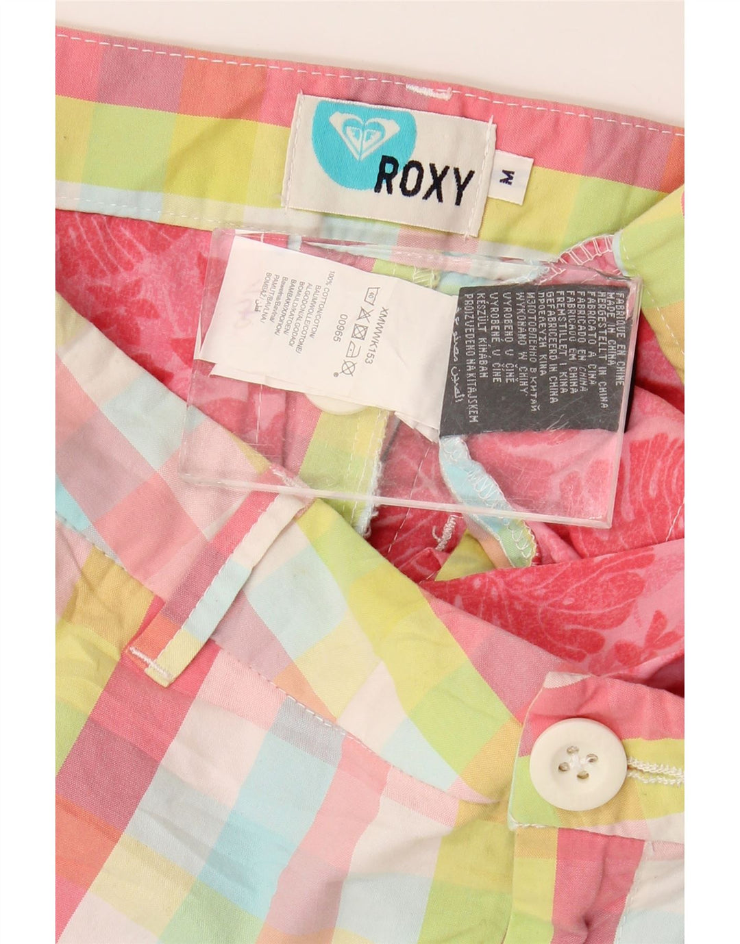 Pantaloni caldi pentru femei Roxy W30, bumbac vichy multicolor