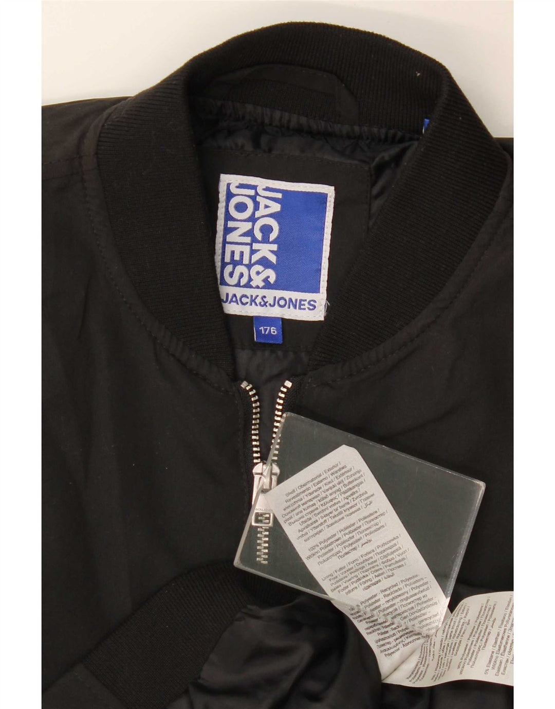 Jack & Jones Jachetă Bomber pentru băieți 15-16 ani poliester negru