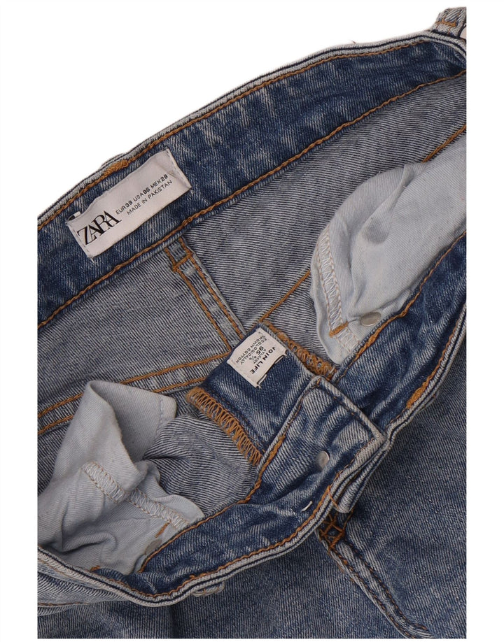 Blugi Zara Femei Bootcut EU 38 Mici W28 L26 Bumbac Albastru