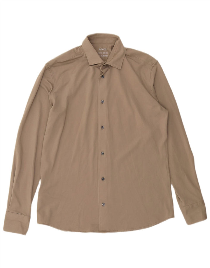 Cămașă Boggi pentru bărbați, bumbac, gri mediu