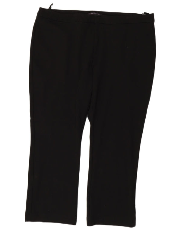Pantaloni tăiați pentru femei Marks & Spencer UK 22 3XL W42 L27 Viscoză neagră