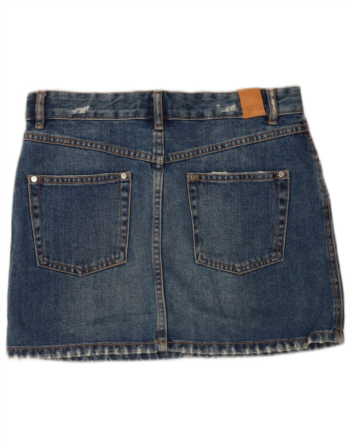 Fusta Mini Denim Zara Femei Mic W26 Albastru