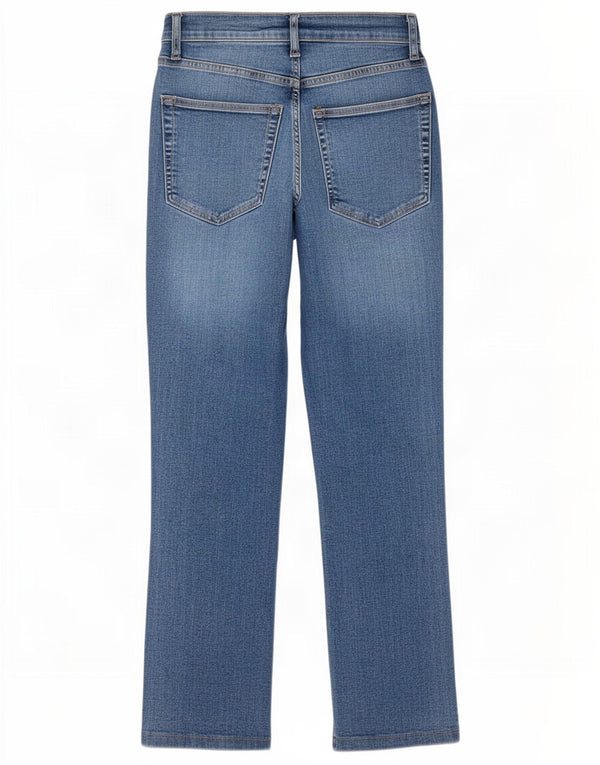 Blugi drepti pentru femei cu talie înaltă Zara EU 34 2XS L24 L25 Bumbac albastru
