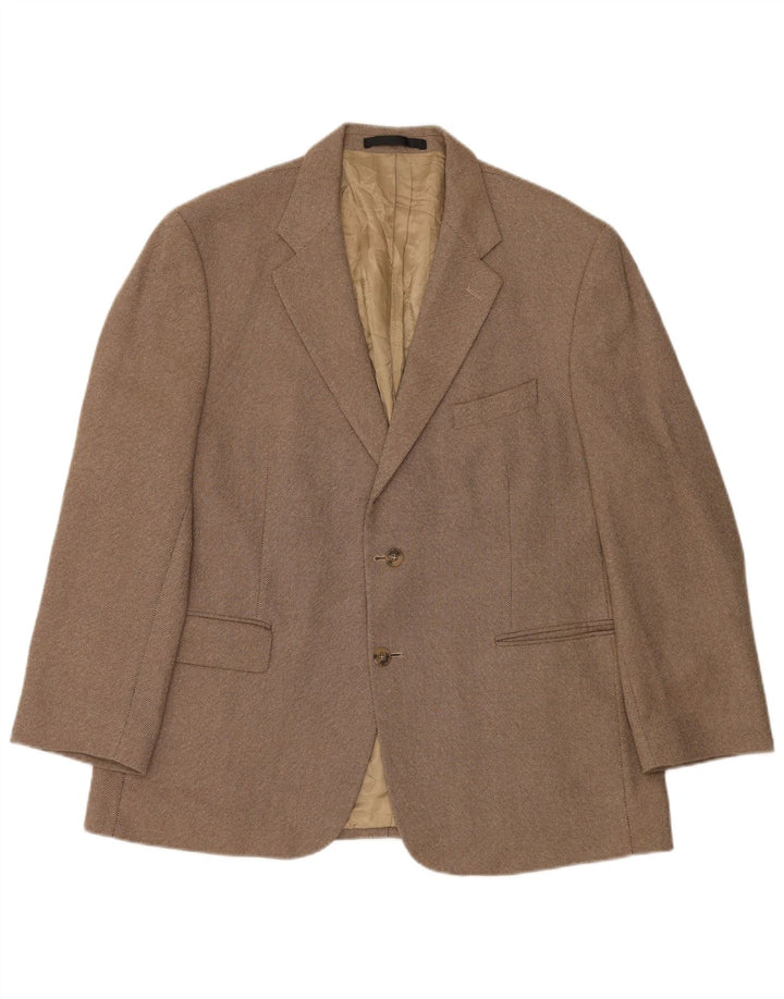 Sacou Marks & Spencer pentru bărbați cu 2 nasturi, UK 44 XL, bej, lână nouă